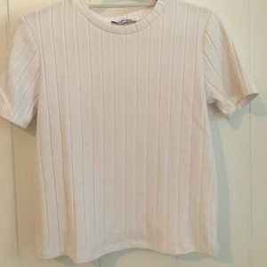 Zara Basic Tshirt Sweater (White)